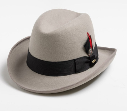 Hot selling British gentleman's pure wool bow, autumn and winter soft woolen hat, sheep felt top hat_voghion.com