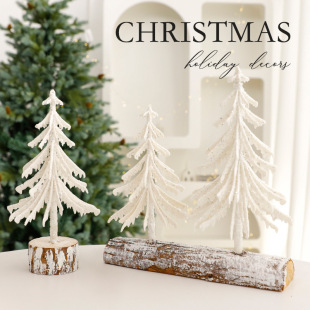 Cross-border new Christmas decorations desktop ornaments mini small Christmas tree shop decoration scene layout wholesale