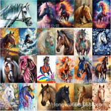 新款5D钻石画马系列点钻画diy满钻钻石绣砖石画钻石贴画量大价低