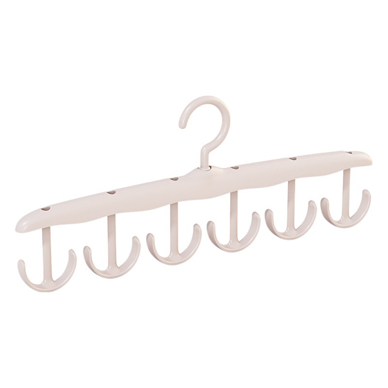 Shunyi Plastic Multi-Hook Clothes Hanger, Rotatable Tie Rack, Multi-Functional Coat and Hat Hanging Intimates Vest Sling Storage Rack