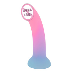 Colorful jelly silicone soft artificial penis small slippery pink and blue small anal plug female masturbation device sex products wholesale