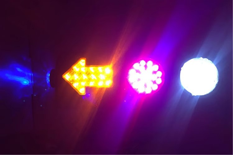 24v CIMC trailer rear tail light led single light driving arrow steering brake reversing round eagle eye flash