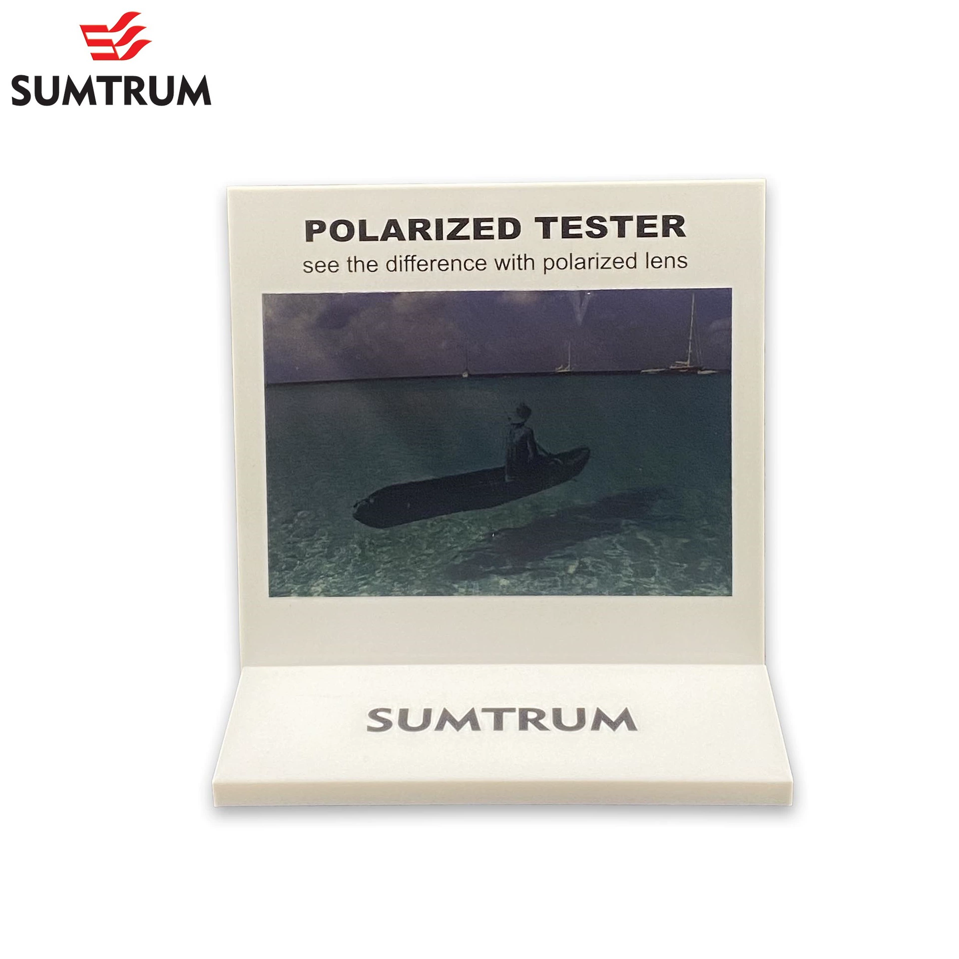 Сплит-невидимый тест поляризованного света Наклонная вставка Polaroid тестовые поляризационные очки показывают акриловые стойки для очков