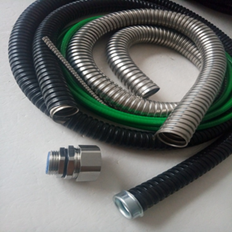 福莱通包塑金属软管 P3型镀锌包塑穿线蛇皮管规格齐全 现货充足