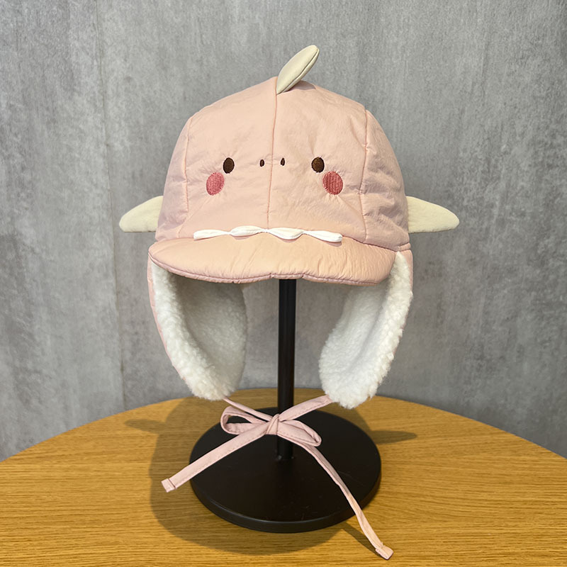Sombreros para niños de dinosaurio caliente invierno gorras de rayos para bebés casuales lindos gorras de protección de oídos para niños y niñas con gorras de terciopelo