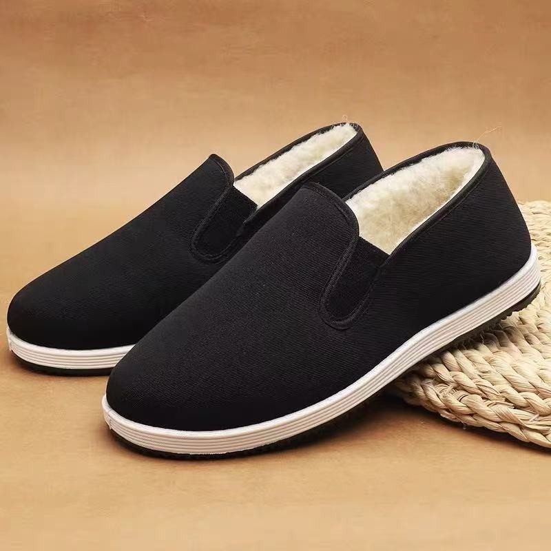Lj-605 black velvet shoes
