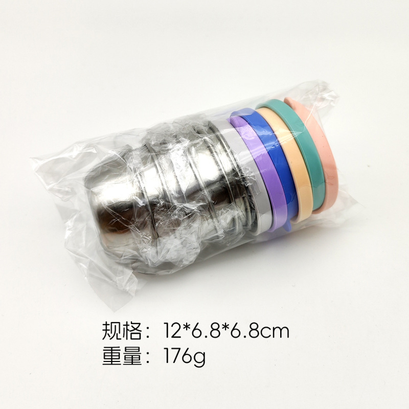 クロスボーダー 304 ステンレス鋼調味料皿パターンなし密封シリコン蓋 40 ミリリットルソースカップ屋外ポータブルディップカップ|undefined