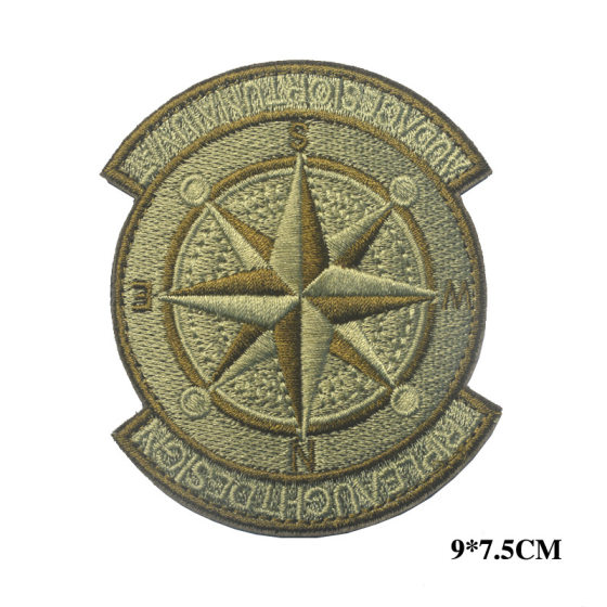 Spot cross-border supply compass armband embroidery Velcro wholesale badge cloth stickers outdoor accessories