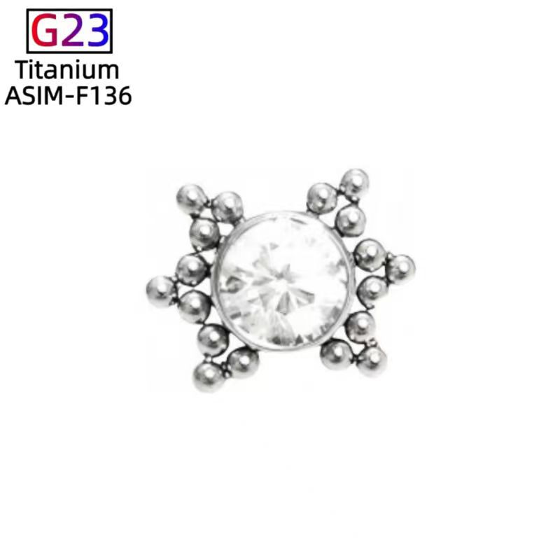 Pointed titanium steel lip stud product view