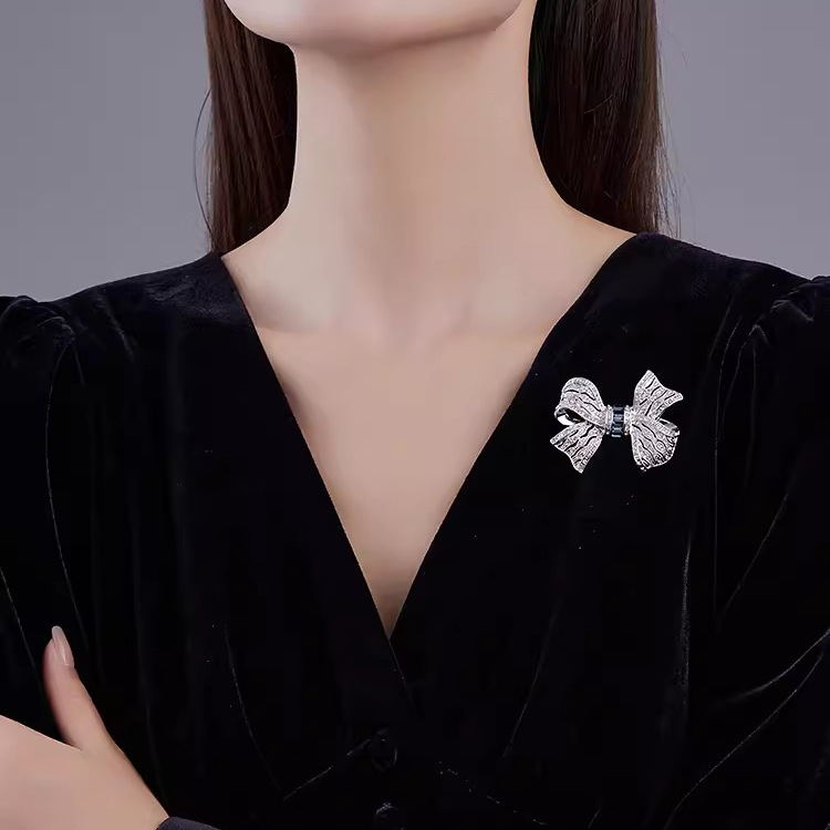 리본 브로치, 고급 여성용 절묘한 작은 향수 코사지, 틈새 고급 디자인, 고급 핀, 정장 액세서리