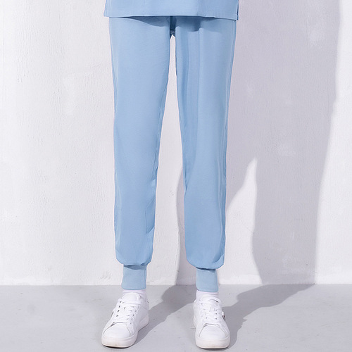 Nurse pants white female nurse uniform pants summer thin pink elastic waist large size blue trousers medical work pants