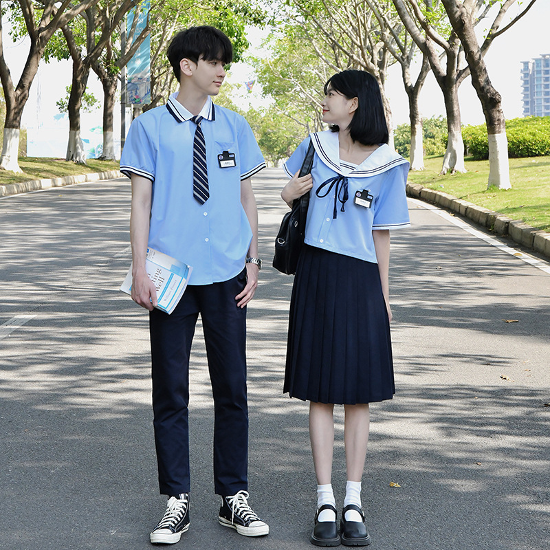 중학교 및 고등학생 셔츠 연인 의상 코러스 의상 졸업 사진 세트 학업 스타일 세트 세트 JK 유니폼
