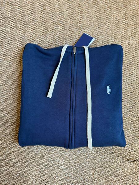 Áo hoodie nam khóa kéo có mũ, lót lông dày, thêu hình ngựa nhỏ, form rộng unisex — Màu xanh tím than, màu xám, màu đen