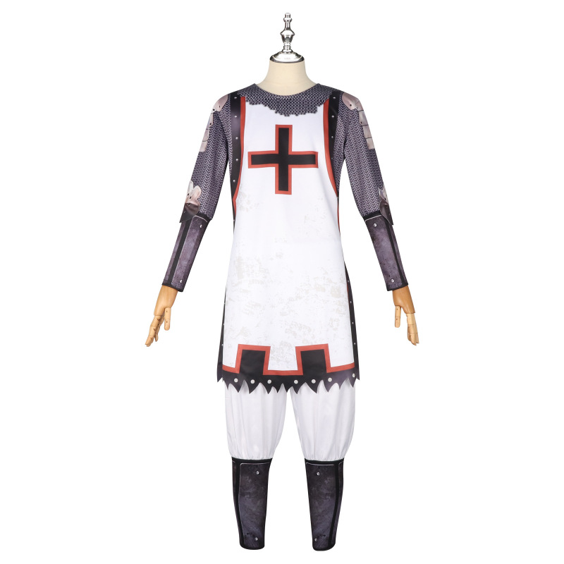 跨境万圣节服装 圣殿骑士团中世纪骑士战斗服套装cosplay角色扮演|undefined
