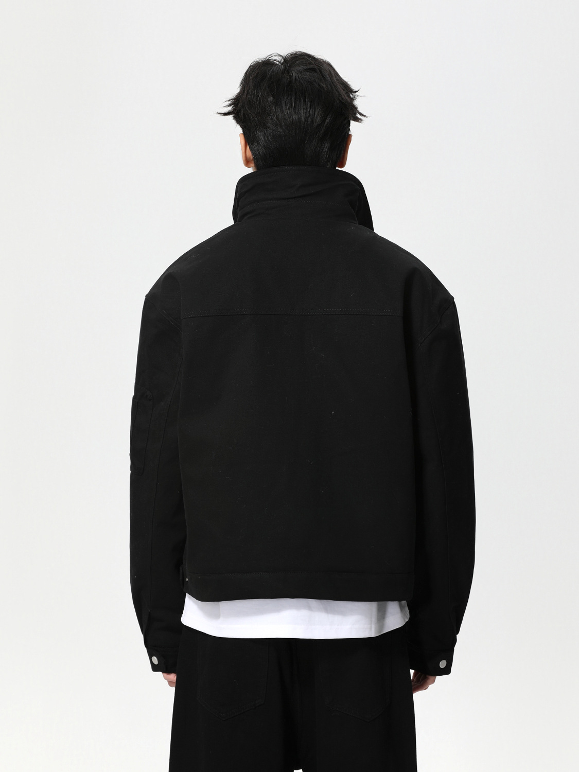 MTLCLOTHES Hombres| 3D verde militar retro empalme multi-bolsillo corto cardigán ropa de algodón casual moda