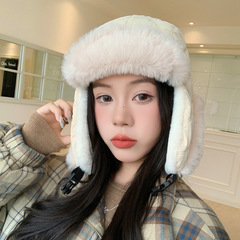 韩版冬天帽子女款大头围显脸小百搭雷锋帽加厚保暖滑雪防寒包头帽