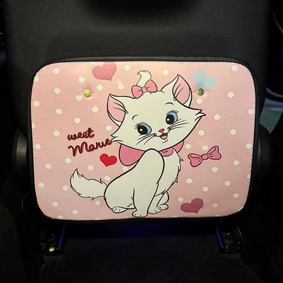 Pink Kitten Anti-Kick Pad Universal Rear Seat Back Anti-Dirty Protective Pad Car Rear Seat Protective Pad Anti-Wear Pad (Chair back anti-kick pad) - pink-kitten-short-anti-kick-pad-1-piece