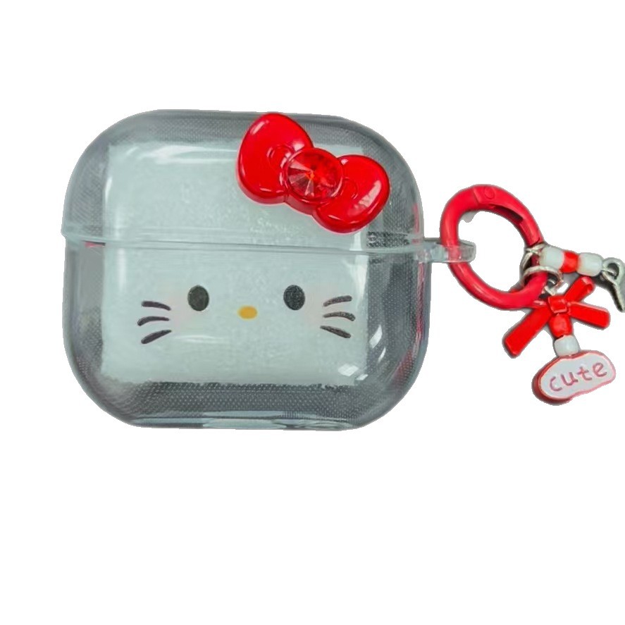 Aplicable Galaxy Buds 3Pro cubierta de auriculares bluetooth cartoon transparente cubierta suave DIY flores lindas TPU