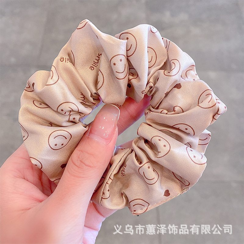 乳茶色の大腸の髪輪ネットの赤い紐の復古の百合の髪縄の肥えた腸の気質の少女は髪の毛の皮の筋を刺して髪を飾ります。|undefined