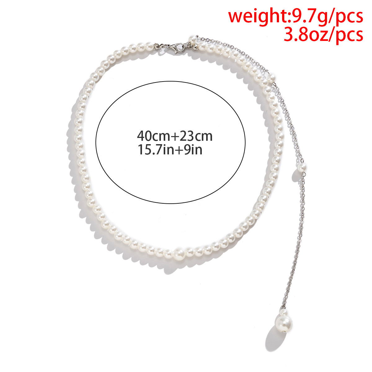 Womenu0027S Fashion Simple Style Geometric Imitation Pearl Iron Body Chain Plating