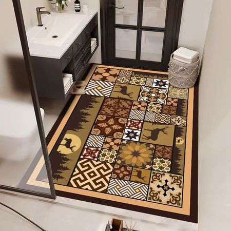 French-Style Light Luxury Shower Room Diatomaceous Earth Floor Mat, Bathroom Water-Absorbent, Non-Slip, Dirt-Resistant Full-Cover Foot Mat, Cross-Border Dropshipping