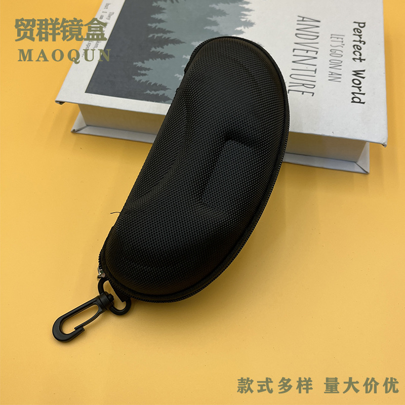 黒いファスナーのメガネケースEVAファスナーのサングラスの包装は軽くて携帯できます。