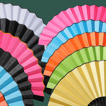 印制logo10寸绢布折扇定 制中国风题字红黑绢布空白绢布扇子批发