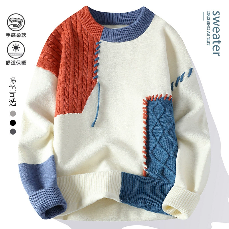 2024 осенний и зимний прилив бренд ленивый стиль мужской трикотаж