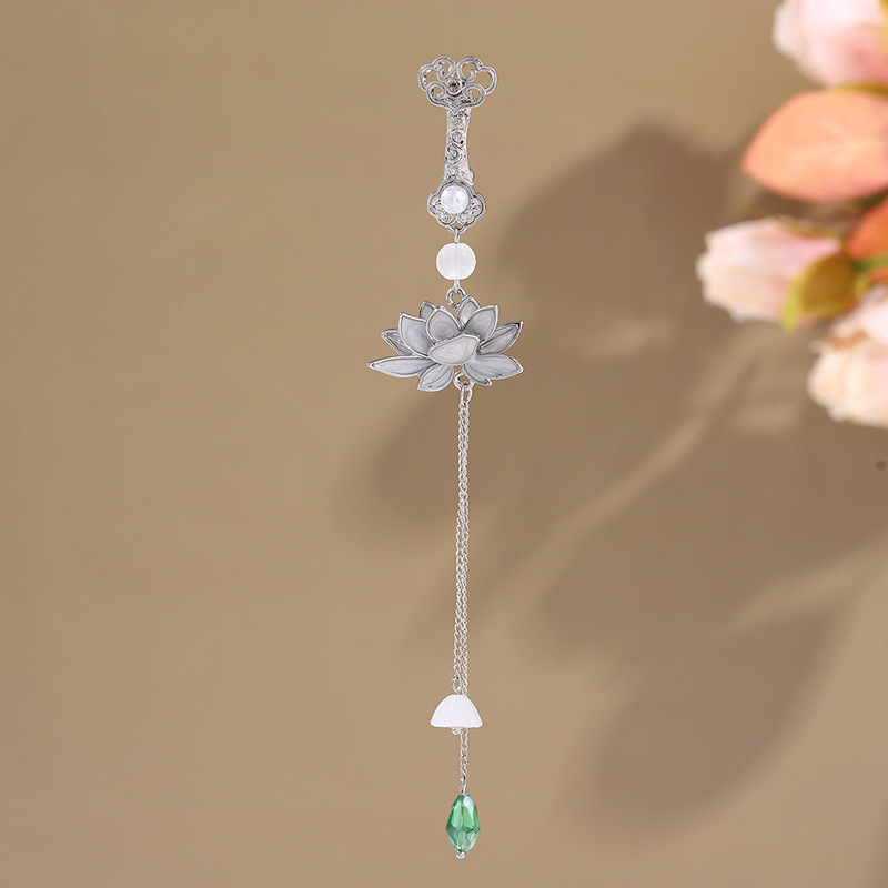 Antigüedades Cheongsam, tendencia nacional, temperamento, temperamento, colgante, broche, ropa de té Hanfu, borlas, retro, maquillaje chino, accesorios para mujeres