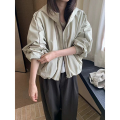 韩系连帽廓形机能风外套无龄感风衣抗风设计感