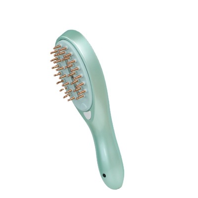 电动头皮导液梳按摩梳EMS微电流红光震动头皮上药器rf射频健发梳