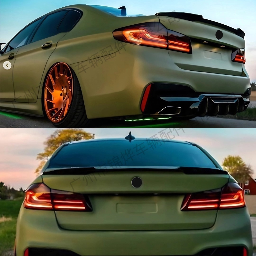 Suitable for 2017-2023 Bmw Bmw 5 Series G30 Modified Rear Wing Fixed Wind Pressure Wing Guide Spoiler Pressure Wing