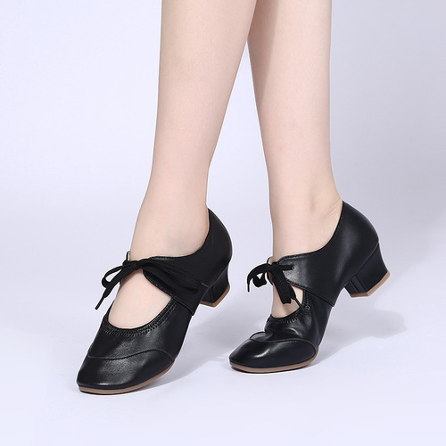 Cross-border New Latin Dance Square Dance Shoes Low-top Soft Sole Dance Shoes Women's Shallow Mouth Modern Dance Shoes 