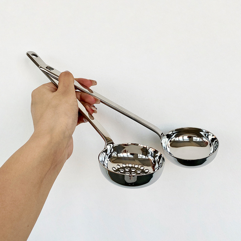 Chockmen Zhuo Deming 18 / 10 acero inoxidable grueso mango largo cucharas de cocina