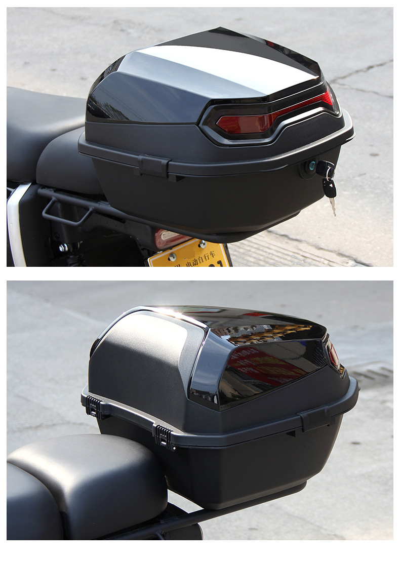 Electric Vehicle Trunk, Battery Car Rear Trunk, Large-Capacity Storage Tool Box, Storage Box, Universal for Scooters