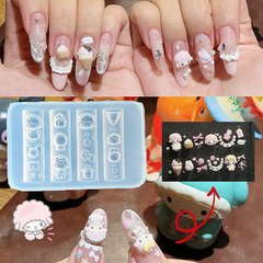 かわいい子羊ミニチュア高透明ネイルアート装飾シリコーン型 DIY 接着剤 uv 接着剤彫刻接着剤装飾型交換