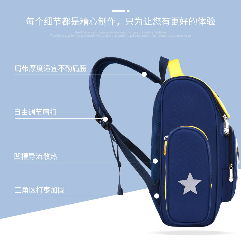 Nuevo espacio de la escuela primaria estudiante mochila 6-12 años de edad de gran capacidad a prueba de agua de reducción de carga impermeable imprimible LOGO mochila