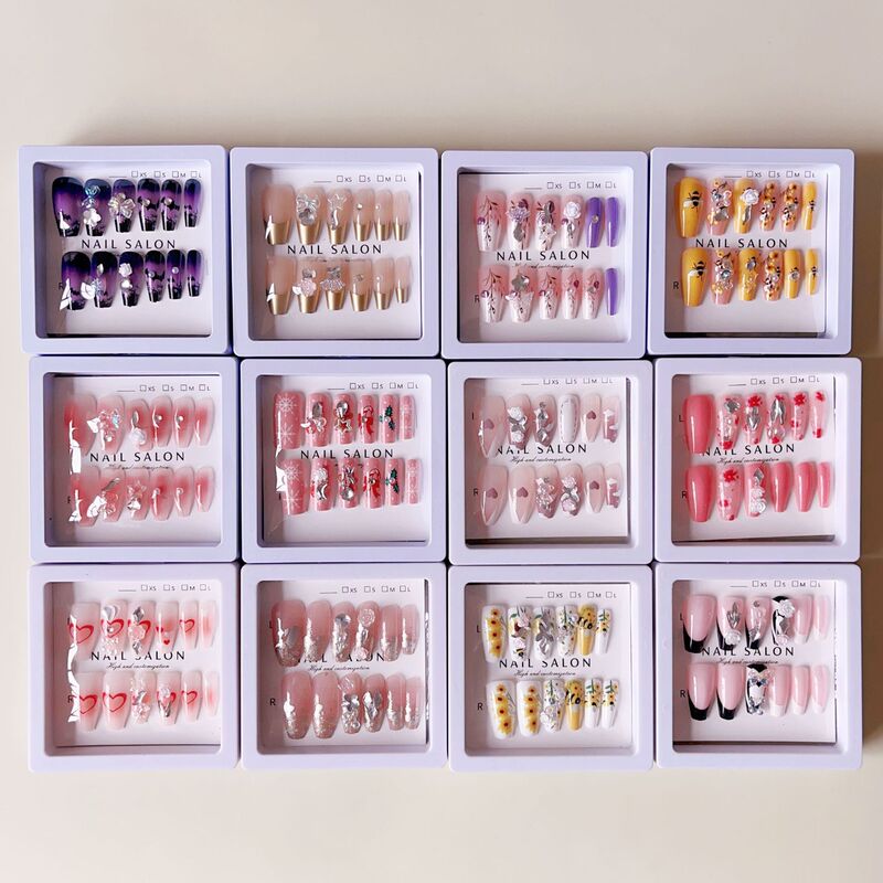 Foreign Trade Export of Ballet Fake Nails, Wholesale from Two-Yuan Stores, Yiwu Small Commodities, Nail Stickers, Wearable Nails Wholesale