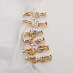 14K����ɫ�Ƕ�ʯ�����İ껨�p���B�ӿ� �� ���diy�Ʒ僽�