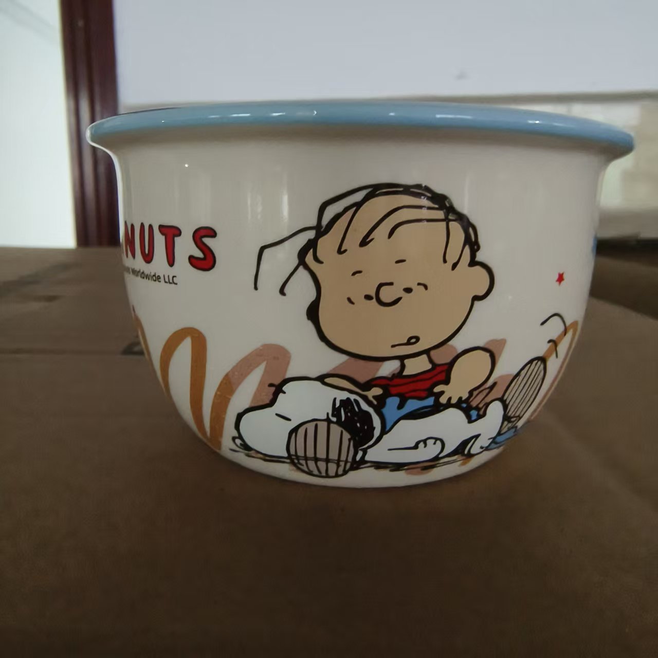 Snoopy Ceramic Rice Bowl Casa de dibujos animados Cubertería de alto valor Casa Rice Bowl