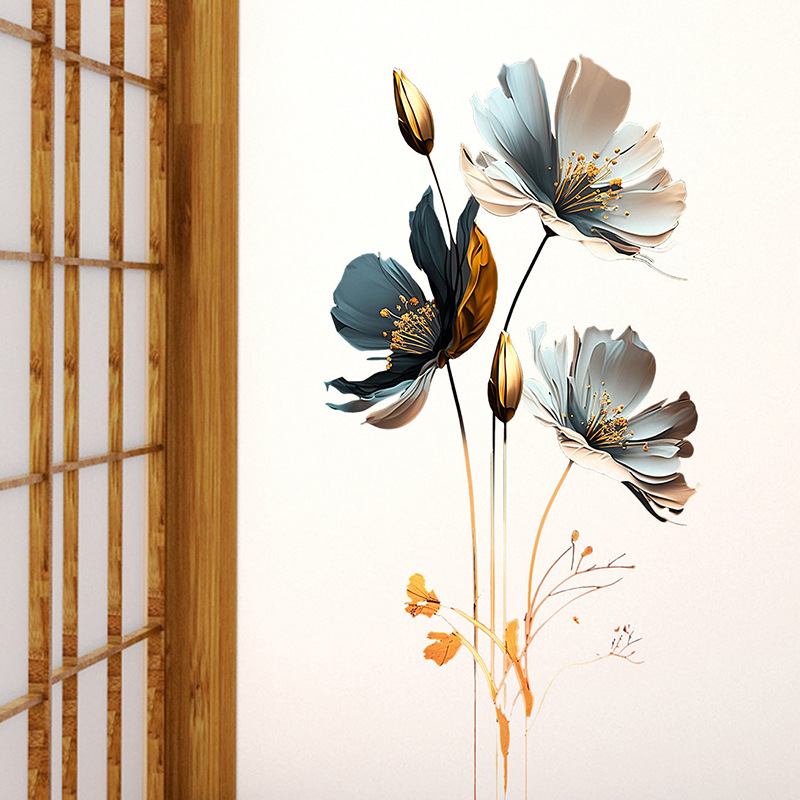 Foreign Trade 3D Relief Texture Flower Children's Bedroom Home Decor Wall Stickers Self-Adhesive Wholesale_voghion.com