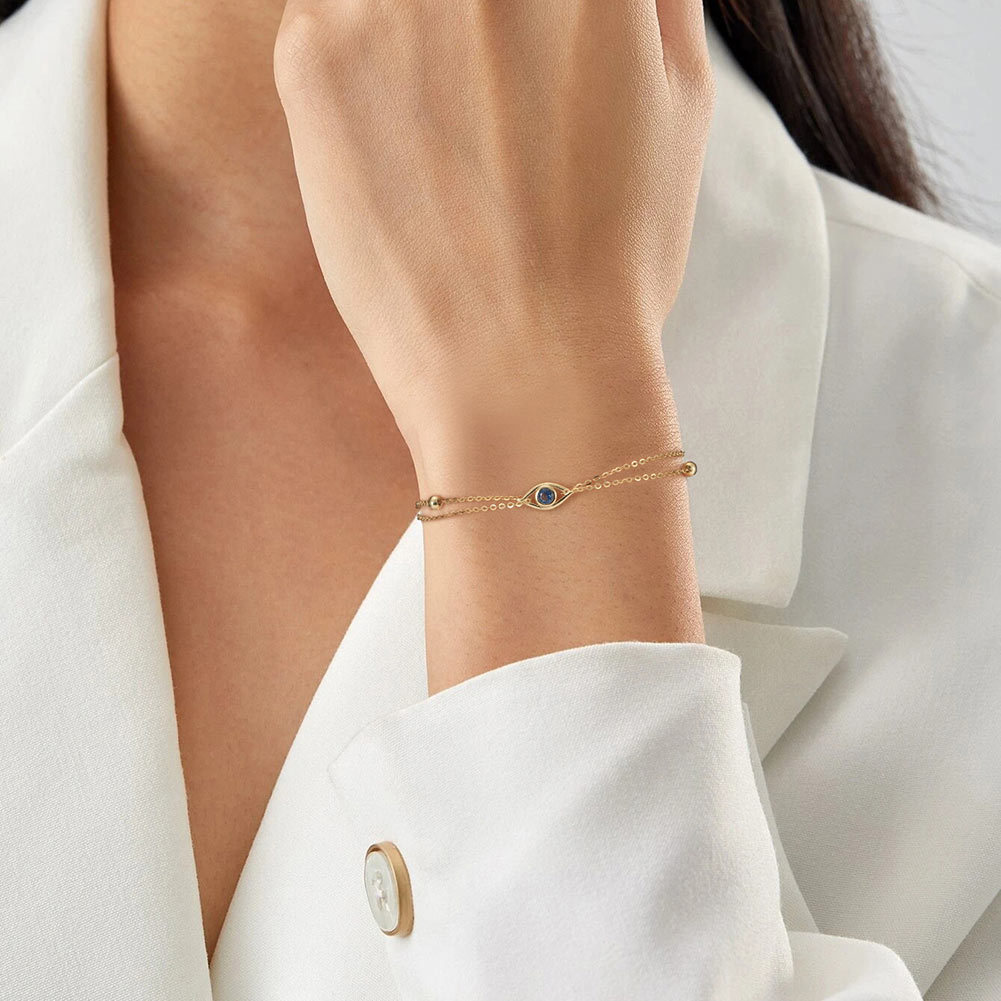 5g Weight 0.03µm Gold Plating Thickness Electroplating Gold Plating Process 925 Sterling Silver Bracelets Simple Style Classic Style