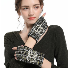 真皮半指手套女春夏时尚逛街短款开车骑行露指百搭潮成人短款露指