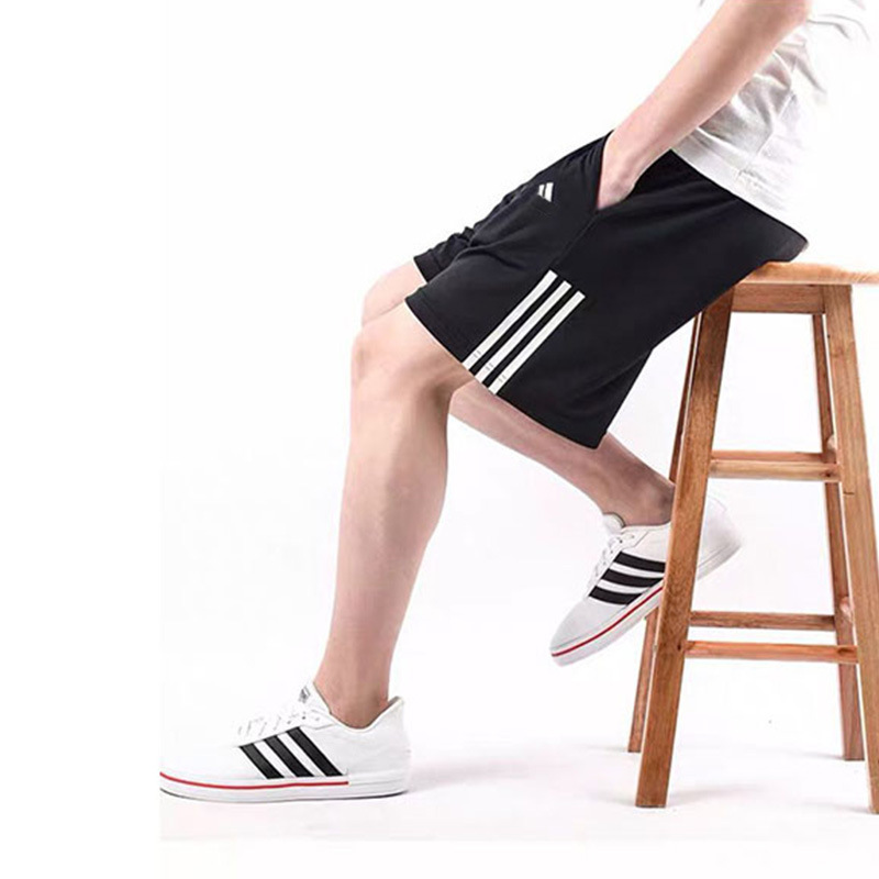 D84687 Three-Stripe Embroidered Logo Casual Korean-Style Shorts Men's Summer Beach Pants Sports Pants Breathable Versatile D84687 Three-Stripe Embroidered Logo Casual Korean-Style Shorts Men's Summer Beach Pants Sports Pants Breathable Versatile