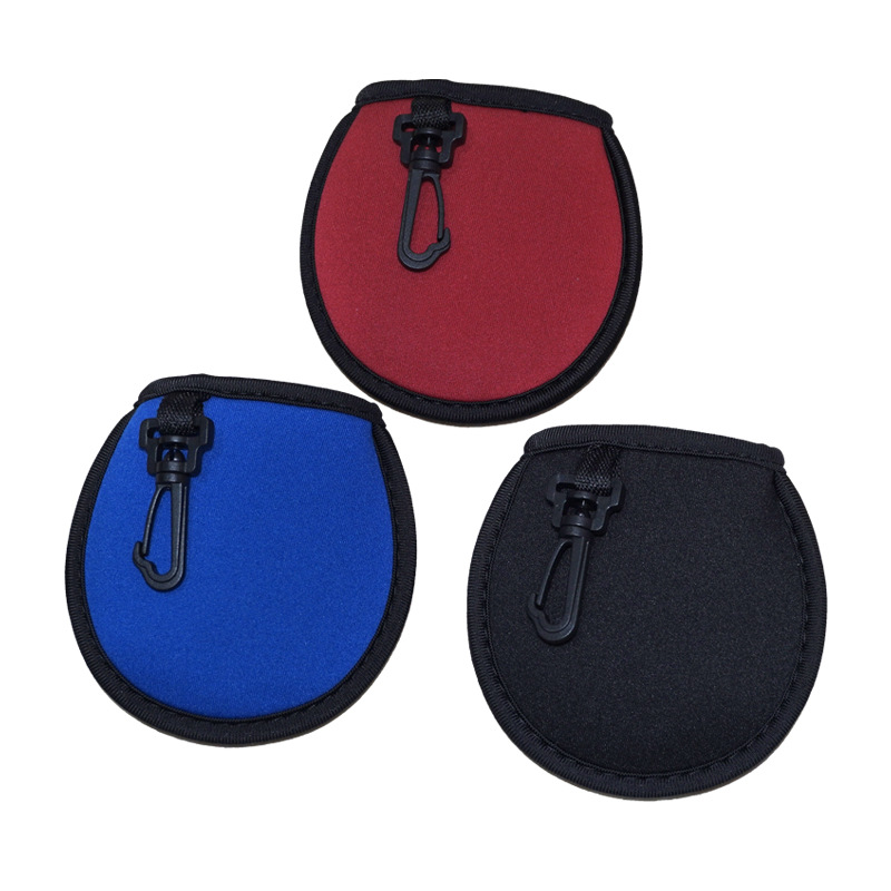 En stock protección del medio ambiente cinturón forro de gancho con material de buceo de franela cubierta de golf cubierta protectora bolsa de limpieza de bolas