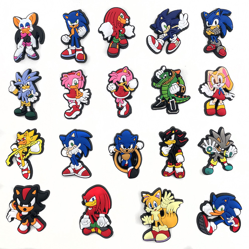 19 Picks Sonic Hedgehog Hole Shoes Accessories PVC Soft Rubber Shoe Buckle Diy Shoes Flower Shoes Decorative Garden Shoes Accessories 19 Picks Sonic Hedgehog Hole Shoes Accessories PVC Soft Rubber Shoe Buckle Diy Shoes Flower Shoes Decorative Garden Shoes Accessories
