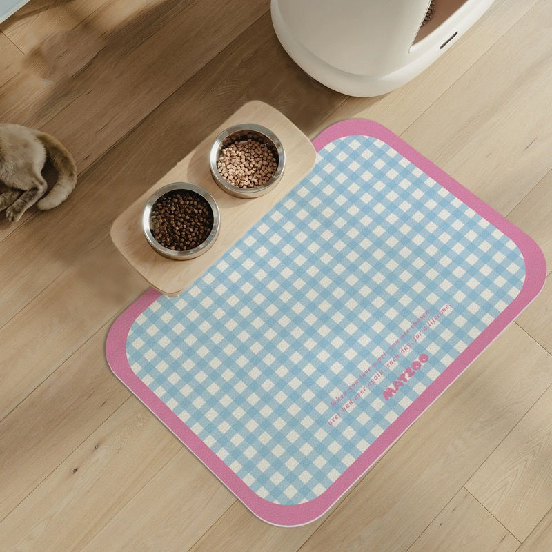ペット、猫、犬用のクロスボーダー珪藻泥プレースマット、ペットボウル、汚れ防止、飛沫防止、漏れ防止、汚れ防止、お手入れが簡単なフロアマット|undefined