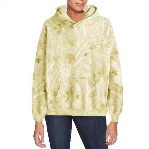 Autumn/Winter Cross-border Amazon eBay Independent Store European and American Women's Fashion Leaf Hooded Sweatshirt 3D Print Casual Loose Sweatshirt