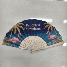 荷木工艺扇木质扇骨高档古典16方18方广告扇商务礼品扇子工厂直营