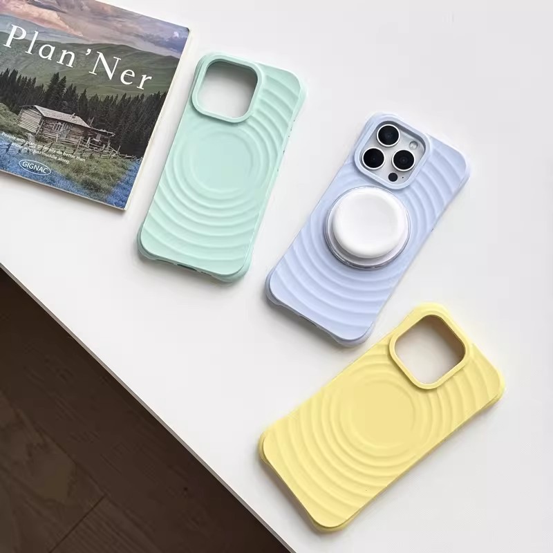 Suitable For Fruit Full-cover Phone Case, New Silicone IPhone 16 Pro Wave Magnetic 17 Air Simple Ins Style_voghion.com